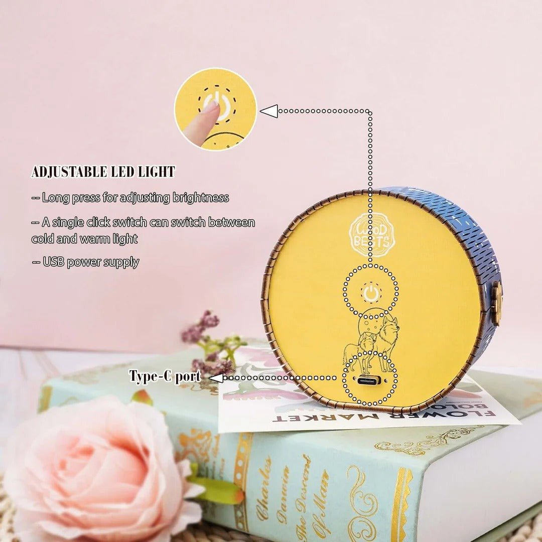 Golden Moon Dream - 3D Wooden Puzzle Night Light