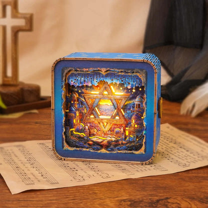Star of David - 3D Wooden Puzzle Night Light