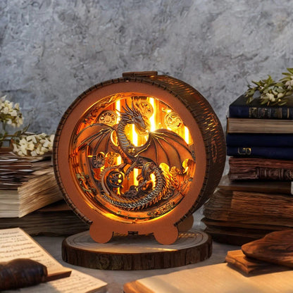 Mechanical Dragon Kit - 3D Wooden Puzzle Night Light