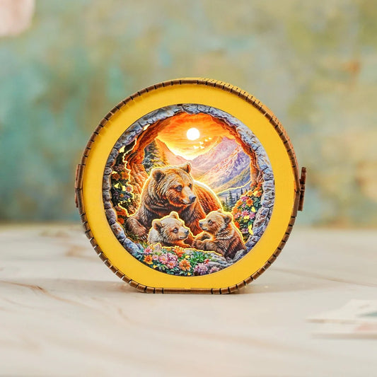 Bear Family - 3D Wooden Puzzle Night Light