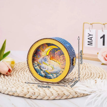 Golden Moon Dream - 3D Wooden Puzzle Night Light