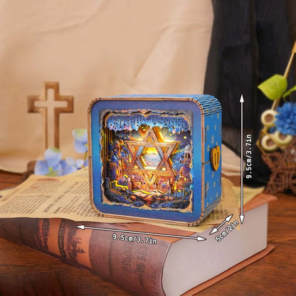 Star of David - 3D Wooden Puzzle Night Light